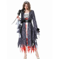 Halloween Cosplay Ghost Bride Zombie Bloody Adult Performance Costume