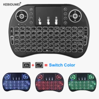 i8 Mini Keyboard Wireless Keyboard 3 Color Backlit 2.4GHz English Russian Air Mouse with Touchpad Remote Control For PC Laptop