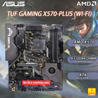 x570 Motherboard ASUS TUF GAMING X570-PLUS(WI-FI) Without M.2 Thermal Armor AM4 DDR4 Support Kit Ryzen 5 5600g AMD X570 128GB