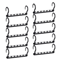 Hot SV-Sturdy Plastic Space Saving Hangers Cascading Hanger Organizer Pack Of 12 Closet Space Saver Multifunctional Hangers