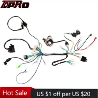 Quad Wire harness CDI Solenoid Full Electric Engine Wiring Harness Loom For Lifan 110cc 125cc 49cc Pit bike Dirt bike Buggy ATV