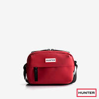 HUNTER - 橡膠感防水迷你斜背包-磚紅色