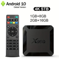 Original Android10 X96Q Smart TV Box Allwinner H313 Quad Core CPU Streaming Media Players 4K 2.4G WiFi Netflix Youtube TV Prefix
