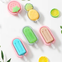 Covered Ice Cream Silicone Mold Cartoon Ice Cream Popsicle Silicone Grinder DIY Popsicle Mold Ice Cube Maker Cheese Stick Tool