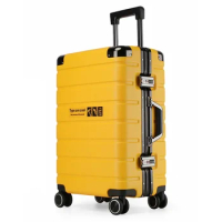20''22''26'' Inch Lightweight Luggage Aluminium Frame Suitcase Password Travel Trolley Case Anti Scratch
