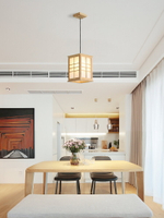 日式侘寂風中古復古餐廳燈原木led燈榻榻米年新款木質吊燈