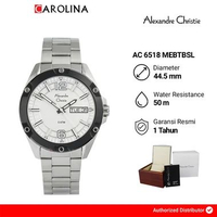 Jam Tangan Pria Alexandre Christie AC 6518 MEBTBSL White Dial Stainless Steel Strap