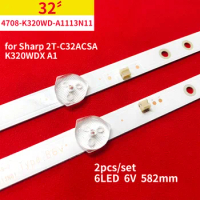20pcs LED Backlight Strip for 32” TV 4708-K320WD-A1113N11 Sharp 2T-C32ACSA K320WDX A1 A2 4708-K320WD-A2113N01
