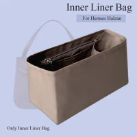 Purse Organizer Insert for Hermes Halzan Mini/25/31 Handbag Durable Nylon Bag Organizer Insert with Multiple Pockets