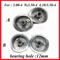 4.10/3.50-4 Hub 4.00-4 3.00-4 9x3.50-4 Aluminum Alloy Wheel Rim for MIni Motorcycle Electric Scooter Gas Scooter ATV Parts