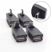 Mini USB 5pin Male to USB Female Connector OTG Adapter for Car MP3 MP4 Tablets Phone U-Disk  QB1TK