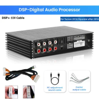 4*90W Car DSP amplifier Vehicle Radio Digital Audio Signal Processor With Wiring harness For Kia Hyundai Sonata Santa Fe Tucson