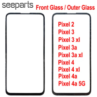 For Google Pixel 2 3 3a 4 XL Outer Glass Lens Front Glass Pixel 5 Screen Panel Replacement Parts Pixel 4A 5G Front Glass