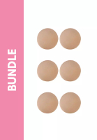 PINK N' PROPER 膚色圓形乳貼防走光透氣可重複使用乳頭貼胸貼 (3套裝)