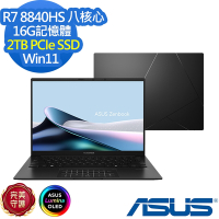 ASUS UM3406HA 14吋效能筆電 (Ryzen 7 8840HS/16G/2TB PCIe SSD/ZenBook 14 OLED/黑/特仕版)