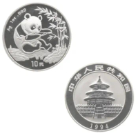 1994 China 1oz Ag.999 Silver Panda Coin UNC