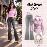 InspaMode Collection IM081 3in1 One Set Remaja Kekinian Blouse Celana Tas Bahan Premium Nyaman Elega