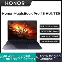 2024 Honor MagicBook Pro 16 HUNTER Gaming Laptop 16 Inch 3K 165Hz IPS Screen Notebook Ultra5 Ultra7 24GB 1TB RTX4060 Netbook PC