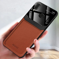 For Xiaomi Redmi Note 7 Case PU Leather Plexiglass Silicone Shockproof Bumper Phone Case For Xiomi Redmi Note8 8 Pro Plus Cover