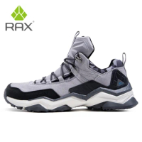 Rax Hiking Shoes New Men Shoes Waterproof Hiking Shoes Outdoor Hiking Fishing Shoes Wear-Resistant Woodland Cross-Country Shoes