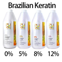 0% 5% 8% 12% Repair Straighten Damage Brazilian Keratin pure Chocolate Treatment and Purifying Shampoo Hair Product