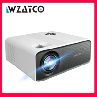 WZATCO C5 200inch 1080P Full HD LCD LED Video Projector Portable Home Theater Cinema Beamer Proyector Support Android tv box