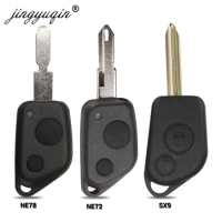 jingyuqin Remote Entry Key Fob Shell Case For Citroen Elysee Saxo Xsara Picasso Berlingo C2 C3 for Peugeot 106 206 306 205 405