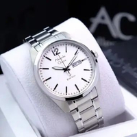 JAM TANGAN PRIA ALEXANDRE CHRISTIE AC1012 / AC 1012 STAINLESS ORIGINAL - silver silver