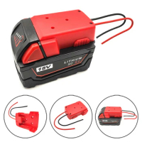 Battery Adapter For Milwaukee M18 Li-Ion Battery Power Connector Adapter With Wires Connectors Conversion DIY Power Tool