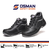 Sepatu Safety Osman Safety Shoes Mid Cut Ujung Besi Tipe Os-703 Promo !