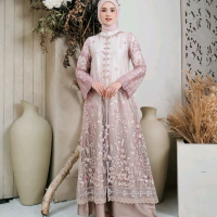 Gamis Pink - Dress Dusty Pink  - Gamis Peach - Gamis Motif - Gamis Premium - Gamis Jumbo - Gamis Pes