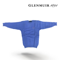 【Glenmuir】紫色圓領羊毛衣(針織衫 毛衣 長袖毛衣 線衫)