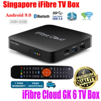 [Genuine]2024 singapore starhub fiber tv box ifibre cloud GK 6 android 4gb 64gb bluetooth 3.0 dual wifi Upgraded Version of s8