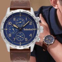 【Timberland】天柏嵐 CAMPTON系列 三眼多功能手錶-藍 禮物 送禮 推薦(TDWGF0055401)
