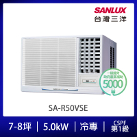 【SANLUX 台灣三洋】7-8坪右吹變頻VSE系列冷專窗型冷氣(SA-R50VSE)