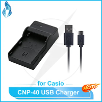CNP-40 NP40 NP 40 NP-40 Battery USB Charger for Casio FC100 FC100BK FC150BK Z30 Z50 Z100 Z100SR Z300BK Z450GD Z1000 Z1080 Camera