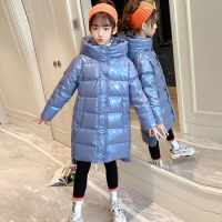 warm Girls New clothing Winter Jacket Kids Hooded Long Coat Outerwear Children Waterproof Clothes 4 6 8 10 12 Yrs parka snowsuit