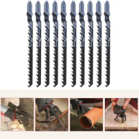 10pcs HCS Jig Saw Blades T244D T-Shank Curved Jigsaw For Cutting Wood Board Plastic For Bosch Power Tools Accessories