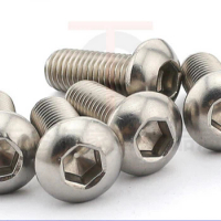 100PCS Stainless steel hex socket screws M4*25/30/35/40/45/50 mm Round head bolts mushroom head bolt