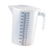Plastic Water Pitcher 5000ml Containers Easy Clean Water Jug with Handle for Tea Juice Restaurant Bedside Cold Beverage