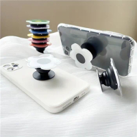 1pc Creative Lazy Desktop Support Flower Mobile Phone BracketAcrylic Grip with Drop Glue Sticker