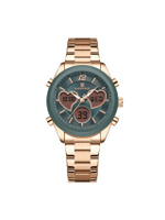 นาฬิกาข้อมือผู้หญิง NF5045S C สายสแตนเลส 36mm สีโรสโกลด์ หน้าปัดสีเทา