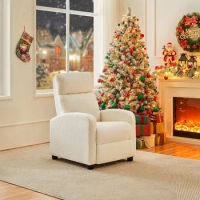 Sofa chair, fabric lounge chair single sofa chair, adjustable modern living room single lounge chair, bedroom home ivory sofa