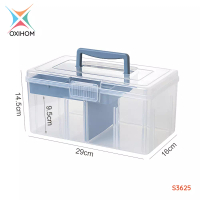 Oxihom Oxihom Tempat Kotak Penyimpanan Box Mainan Kotak Obat Tool Box - S3625 Biru