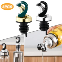 3Pcs Oil Bottle Nozzle Wine Liquor Dispenser Seal Leak-proof Oil Bottle Stopper Cap Pourers Flip Top Sprayer Kitchen Accessories