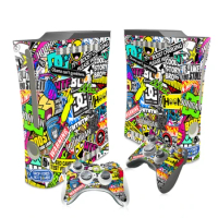 Skin Sticker Decals For Xbox 360 Console and Controller Skins Stickers for Xbox360 Vinyl - Graffiti Boom Booming