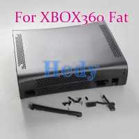 1set Full Housing Case For XBOX360 Fat Console Black White Color For XBOX 360 Fat Console Housing House Shell Have Logo