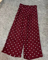 Kiukiu - Kulot Skena Polka Wanita Rayon Premium | Celana Kulot Motif Polka Pinggang Karet | Kulot Pa