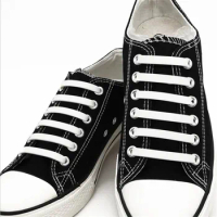 Fashion 12pcs No Tie Shoelaces Novelty Elastic Silicone Lazy Shoe Laces For Men Women All Fit Strap Business Shoes Strings