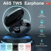 A6S TWS Bluetooth Headset Wireless Earphones Game Headphones Sports Stereo Fone Bluetooth Earbuds for Xiaomi Huawei iPhone